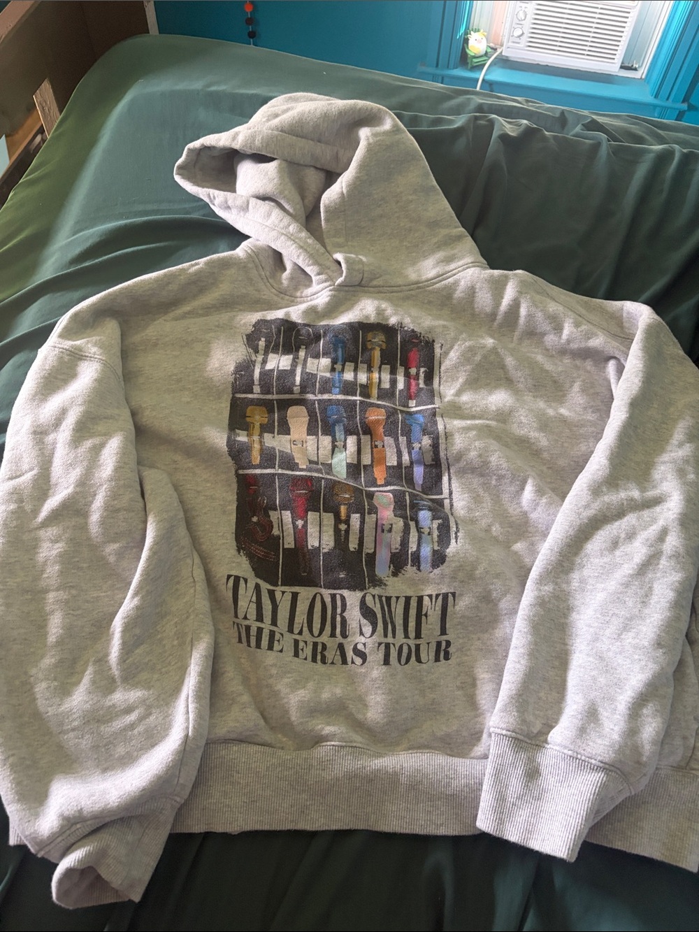 Taylor Swift “The Eras Tour” light gray microphone hoodie